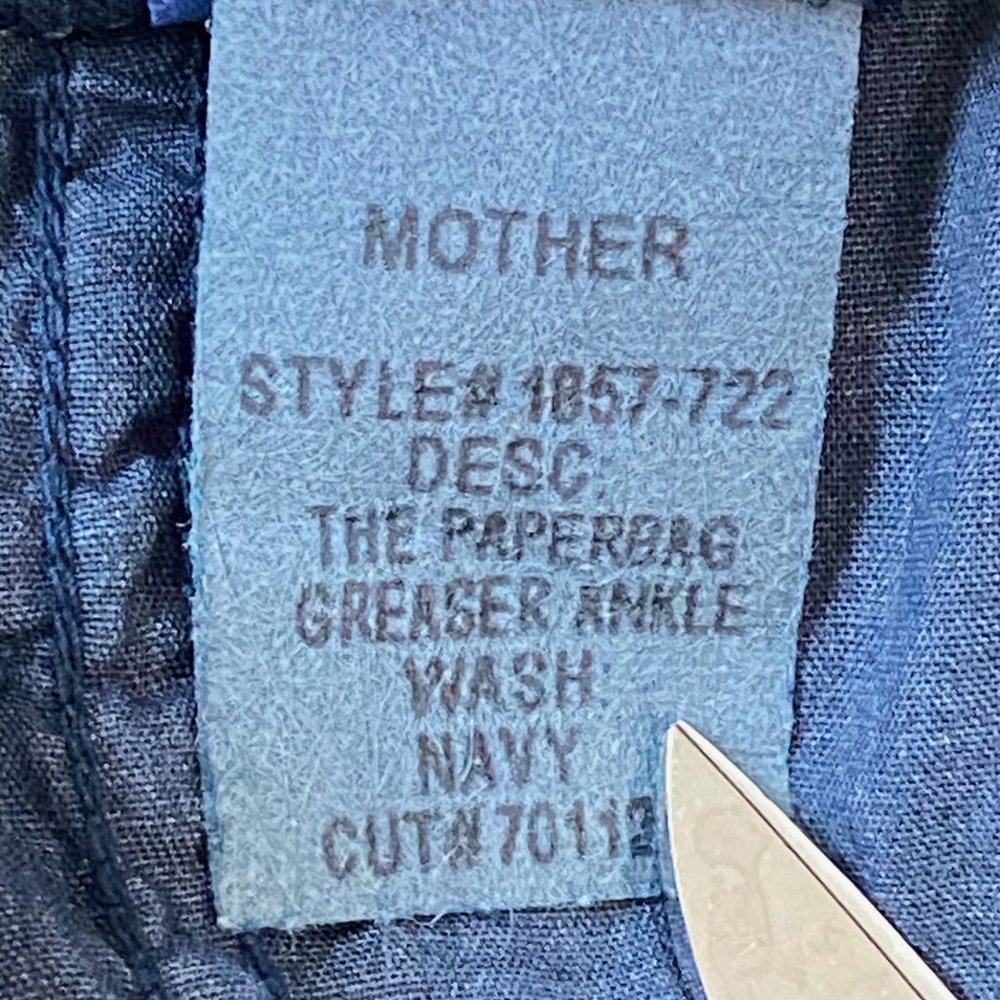 Mother The Paperbag Greaser Ankle Pants  More Than Words / Navy - Picture 12 of 15